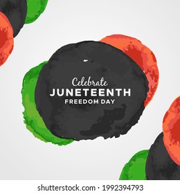 Juneteenth Freedom Day Watercolor Design