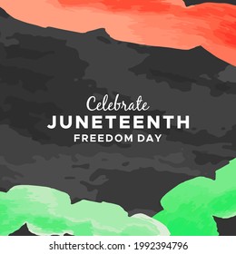 Juneteenth Freedom Day Watercolor Design