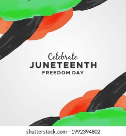 Juneteenth Freedom Day Watercolor Design