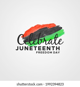 Juneteenth Freedom Day Watercolor Design