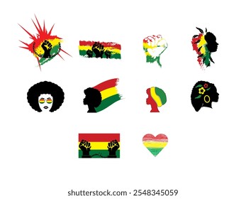 Juneteenth Freedom Design Element Set