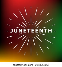 Juneteenth. Freedom or Emancipation day. Annual American holiday, celebrated in June 19. African-American history and heritage. Poster, greeting card, banner, background. Vector illustration