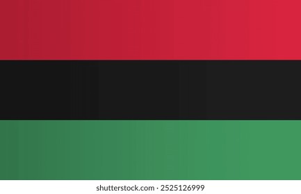 Bandera de la libertad de Juneteenth. Bandera panafricana o bandera de América africana. Vector