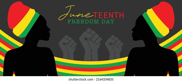 Juneteenth Freedom Heart Abstract Vector Illustration. suitable for banners, flags, even, posters
