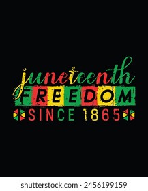 Juneteenth freedom since 1865 t shirt design, juneteenth t shirt design