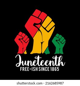 Juneteenth Free-ish 1865 - Juneteenth 1865 template design vector Illustration.