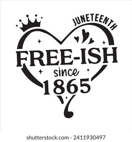 juneteenth freeish since 1865 background inspirational positive quotes, motivational, typography, lettering design