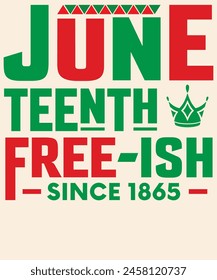 Juneteenth freeish since 1865 Graphic Design