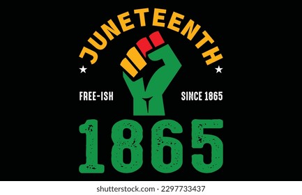 19 de junio, 19 de junio, Día de la Independencia de los Estados de África, 19 de junio, Día de la Libertad de los Negros Bien por la Camiseta, cartel y diseño de tarjetas de felicitación