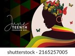 Juneteenth Free-ish Since June 19, 1865. Freeish Design of Banner. Black Lives Matter. Vector logo Illustration. Juneteenth Independence Day. Freedom or Emancipation day. Annual american holiday
