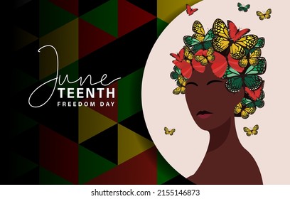 Juneteenth Free-ish Since June 19, 1865. Freeish Design of Banner. Black Lives Matter. Vector logo Illustration. Juneteenth Independence Day. Freedom or Emancipation day. Annual american holiday