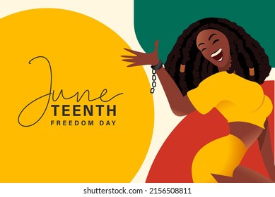 Juneteenth Free-ish Since June 19, 1865. Freeish Design of Banner. Black Lives Matter. Vector logo Illustration. Juneteenth Independence Day. Freedom or Emancipation day. Annual american holiday