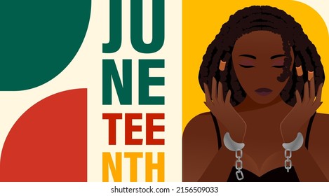Juneteenth Free-ish Since June 19, 1865. Freeish Design of Banner. Black Lives Matter. Vector logo Illustration. Juneteenth Independence Day. Freedom or Emancipation day. Annual american holiday