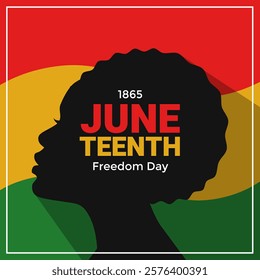 Juneteenth greeting social media post with afro woman