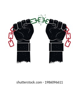 juneteenth hands chains freedom calebration