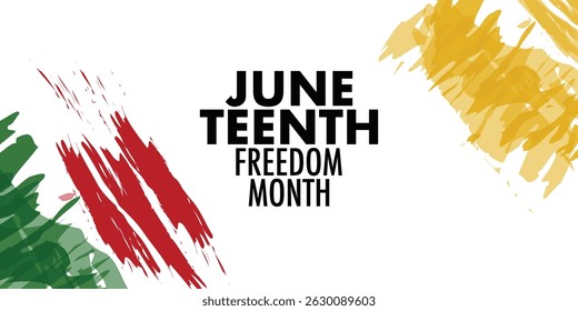 Juneteenth history month celebrate. vector illustration design graphic Black history month. Freedom or Emancipation day. Annual American holiday, Horizontal banner vector illustration.	