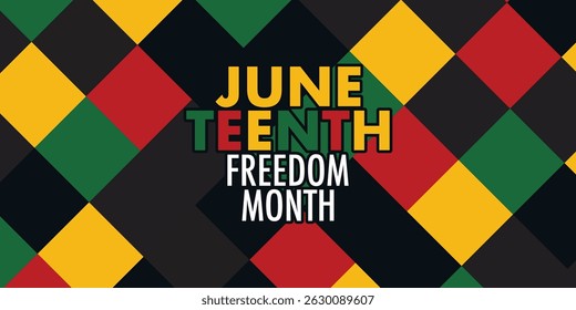 Juneteenth history month celebrate. vector illustration design graphic Black history month. Freedom or Emancipation day. Annual American holiday, Horizontal banner vector illustration.	