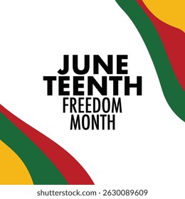 Juneteenth history month celebrate. vector illustration design graphic Black history month. Freedom or Emancipation day. Annual American holiday, Horizontal banner vector illustration.	