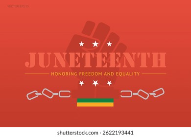 Juneteenth Honoring Freedom and Equality Poster with Fist