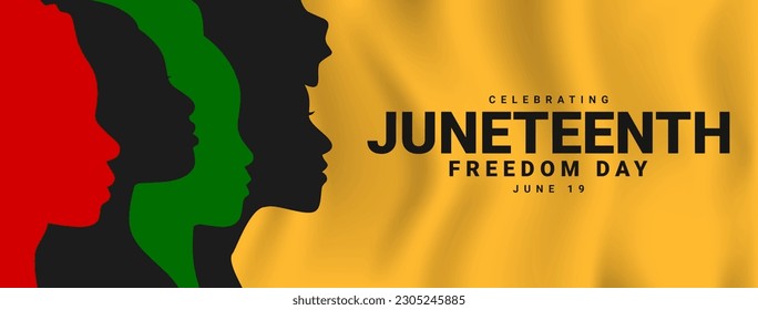 Diecinueve de junio Día de la Independencia. Fiesta anual afroamericana, 19 de junio. Día de la emancipación o la libertad. Ilustración del vector