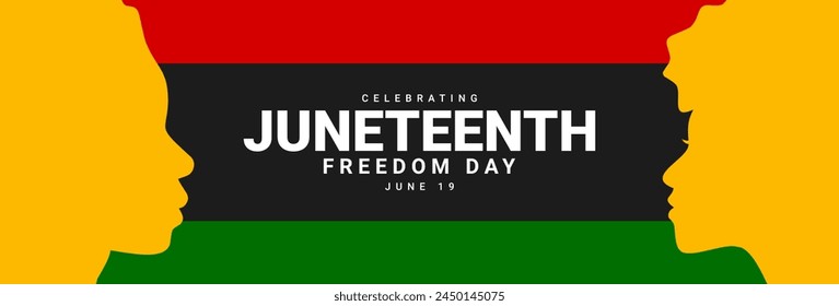 Juneteenth Independence Day. African-American Emancipation Day. Independence celebration banner. Vector illustration