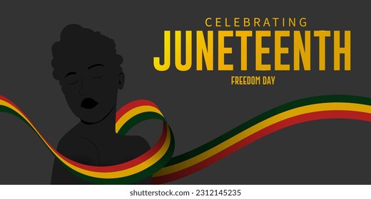 Juneteenth Independence Day. Annual American holiday Freedom Day celebration concept. Vector poster and banner design.