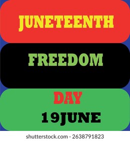 Juneteenth Independence Day. A celebration of American history. Vector illustration
