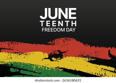 Juneteenth Independence Day Design with Brushes Banner