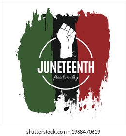 Juneteenth Independence Day. Freedom. Annual american holiday, celebrated in June 19. African-American history. Poster, banner ,Vector