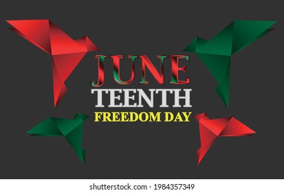 Juneteenth Independence Day. Freedom or Emancipation day, Poster, greeting card, banner and background. vector illustration.
