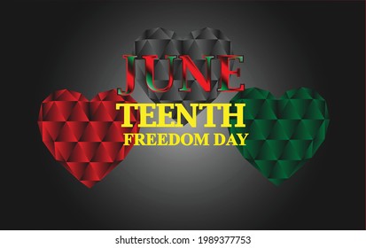 Juneteenth Independence Day. Freedom or Emancipation day, Poster, greeting card, banner and background. vector illustration.
