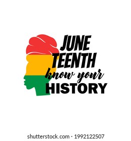 Juneteenth Independence Day. Freedom or Emancipation day. Black lives matter