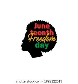 Juneteenth Independence Day. Freedom or Emancipation day. Black lives matter