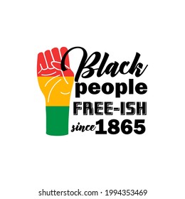 Juneteenth Independence Day. Freedom or Emancipation day. Black lives matter