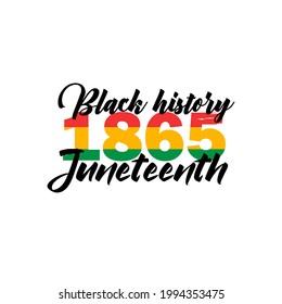 10. Unabhängigkeitstag. Freiheit oder Emanzipationstag. Black Life Materie