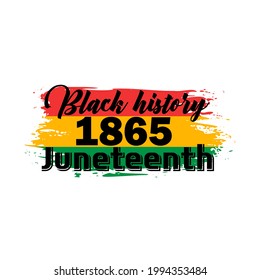 Juneteenth Independence Day. Freedom or Emancipation day. Black lives matter