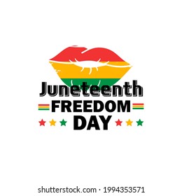 Juneteenth Independence Day. Freedom or Emancipation day. Black lives matter