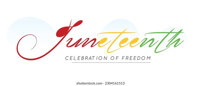 Juneteenth Independence Day. Freedom or Emancipation day. Annual American holiday, celebrated in June 19. African-American history and Heritage. Poster, greeting card, banner and background.