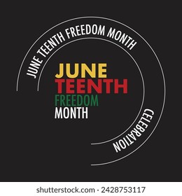 Juneteenth Independence Day. Freedom or Emancipation day. Annual american holiday, celebrated in June 19. African-American history and heritage. Poster, greeting card, banner and background. Vector