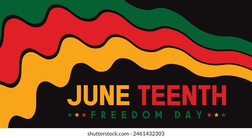 Juneteenth Independence Day. Freedom or Emancipation day. Annual American holiday, celebrated in June 19. African-American history and heritage. 