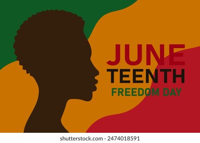 Juneteenth Independence Day. Freedom or Emancipation day. Banner, poster, background. Vector illustration.