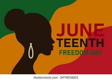 Juneteenth Independence Day. Freedom or Emancipation day. Banner, poster, background