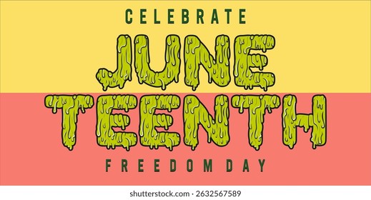 Juneteenth Independence Day. Freedom or Emancipation day. Annual american holiday, celebrated in June 19. African-American history and heritage. Poster, greeting card, banner and background. EPS file