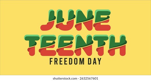 Juneteenth Independence Day. Freedom or Emancipation day. Annual american holiday, celebrated in June 19. African-American history and heritage. Poster, greeting card, banner and background. EPS file
