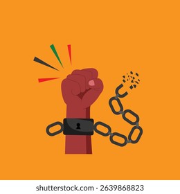 Juneteenth Independence Day. Freedom or Emancipation day.