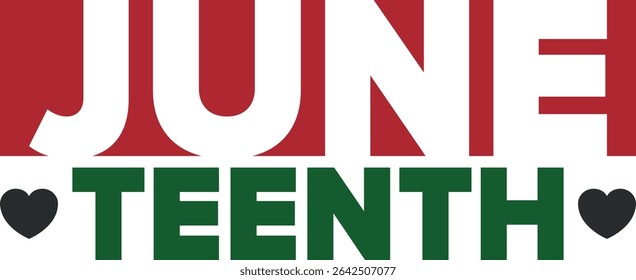Juneteenth Independence Day. Freedom or Emancipation day. Annual american holiday, celebrated in June 19. African-American history and heritage. Poster, greeting card, banner and background. Vector