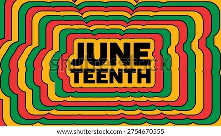 Juneteenth Independence Day. Freedom or Emancipation day. Annual american holiday, celebrated in June 19. African-American history and heritage.