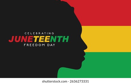 Juneteenth Independence Day June 19. Emancipation or Freedom Day. A celebration of American history. Vector illustration