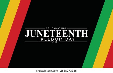 Juneteenth Independence Day June 19. Emancipation or Freedom Day. A celebration of American history. Vector illustration