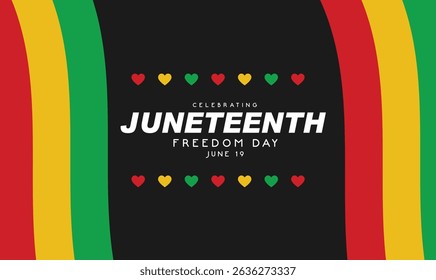 Juneteenth Independence Day June 19. Emancipation or Freedom Day. A celebration of American history. Vector illustration